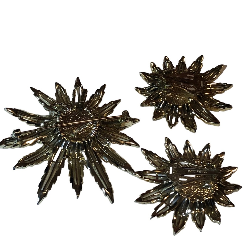 SARAH COVENTRY - Vintage Starburst Brooch Pin and Clip‎ Earrings Set - Sunflower - Picture 2 of 8